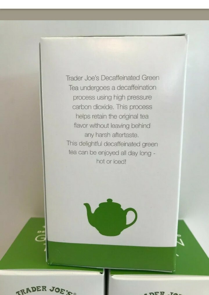 3 Packs Trader Joe’s Decaffeinated Green Tea 20 Tea Bags 1.34 oz Each Pack