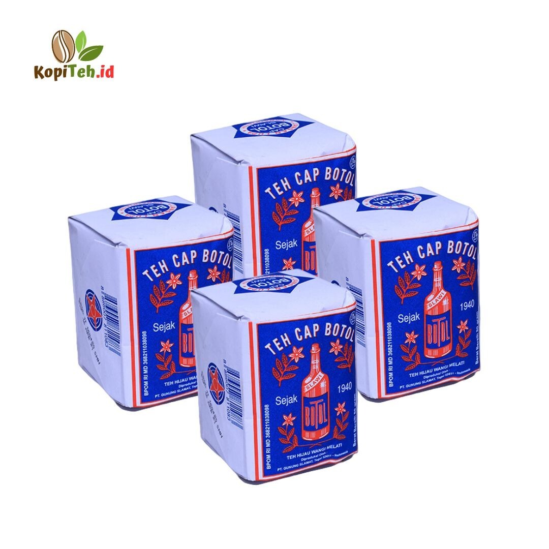 4 x 80gr TEH CAP BOTOL BIRU JASMINE GREEN TEA POWDER FROM INDONESIA