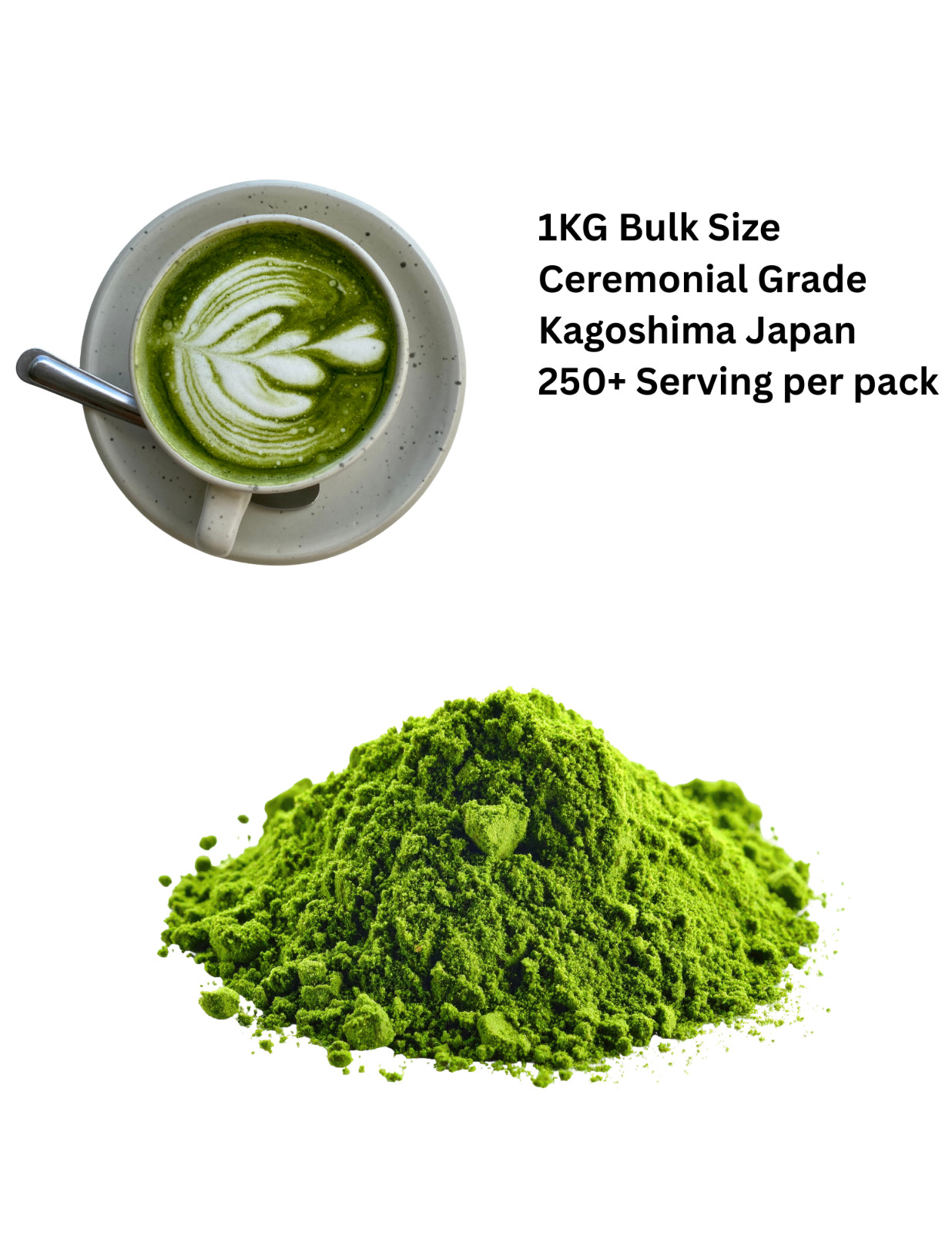 1KG (Jun) Ceremonial Matcha Powder Japan Bulk Commercial Matcha 250+ servings
