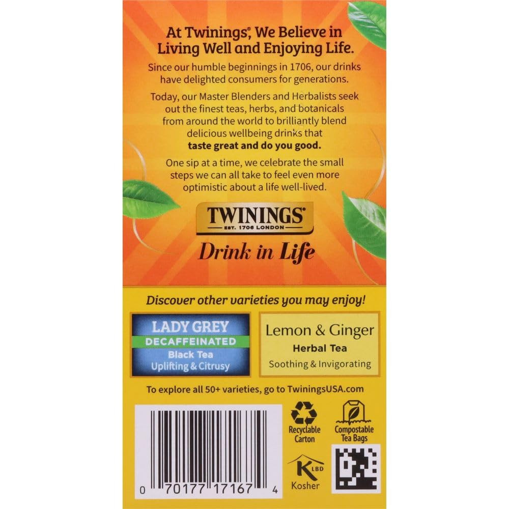 TWININGS TEA, TEA,DECAF,EARL GREY 20 BAG