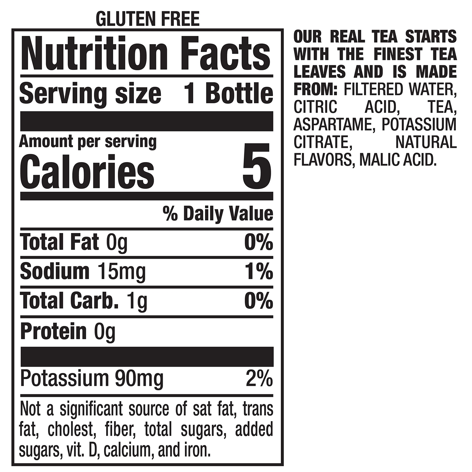 Zero Sugar Raspberry Tea 16 fl oz recycled plastic bottle Pack of 12