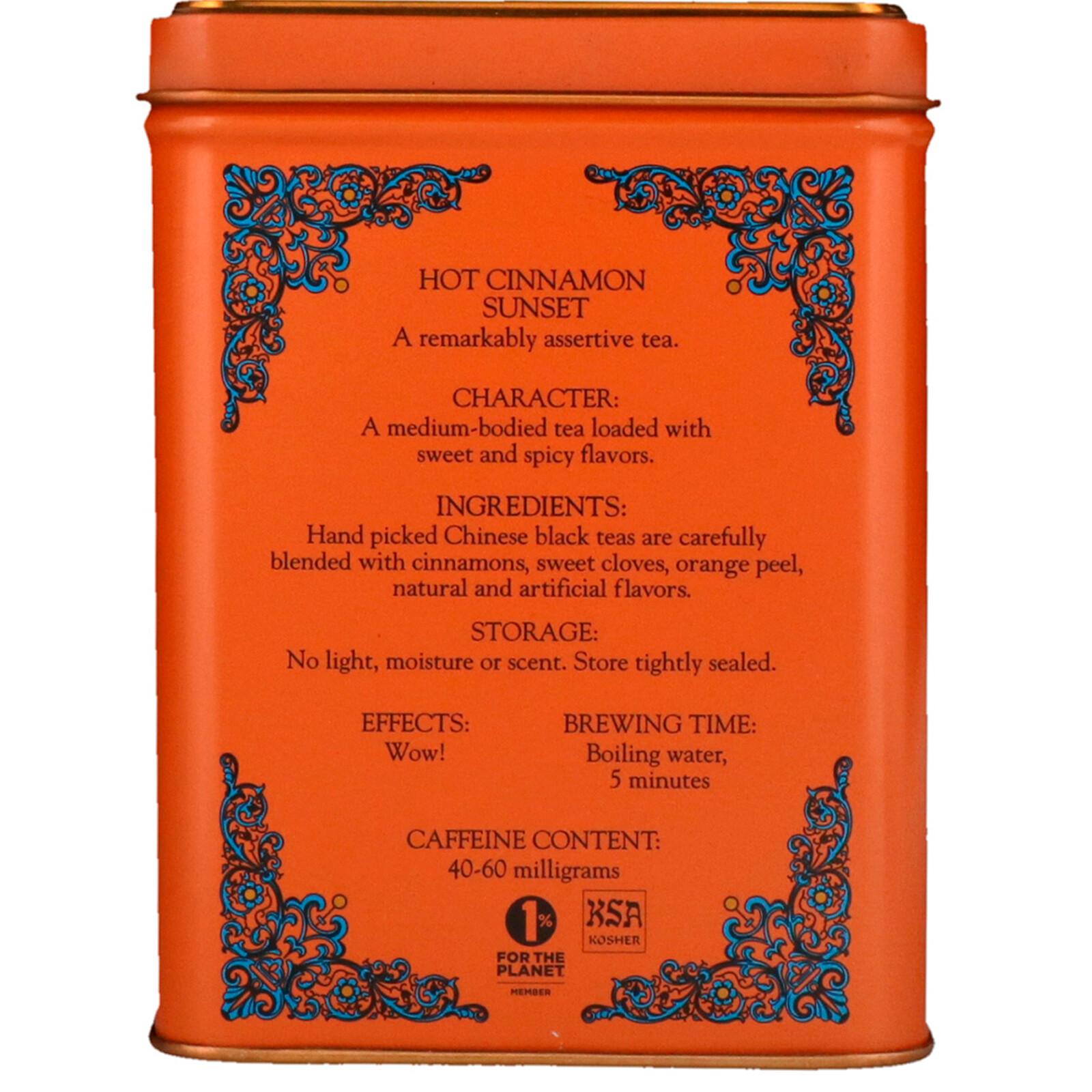 Harney & Sons, (3 Pack) HT Tea Blend, Hot Cinnamon Sunset, 20 Tea Sachets, 1.4