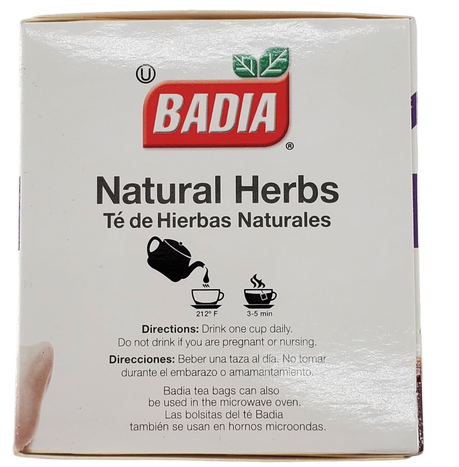 Badia Natural Herbs Natural Slimming Tea Caffeine-Free Bag – Box of 10 Tea Bags