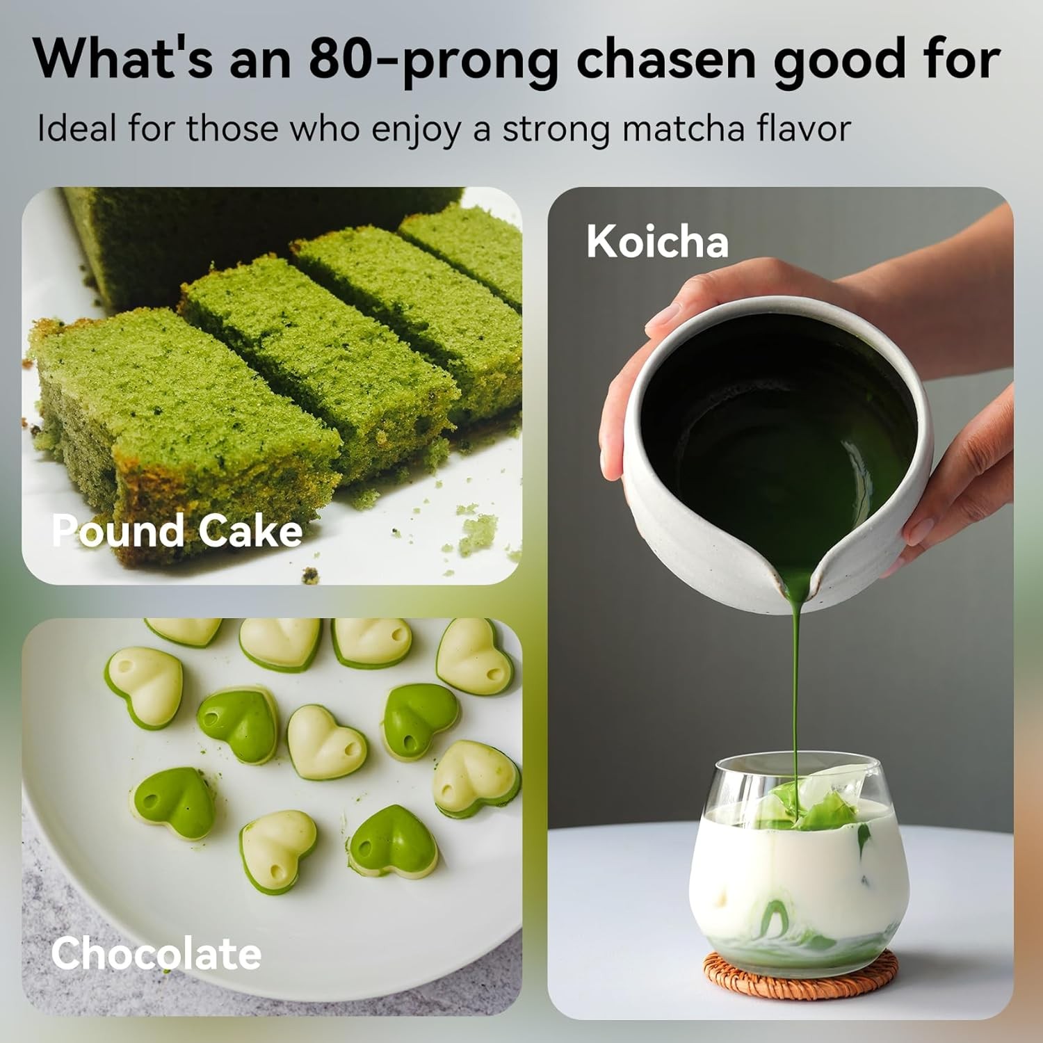 Bamboo Matcha Whisk 80/100/120 Prong Traditional Japanese Chasen Matcha Stirrer