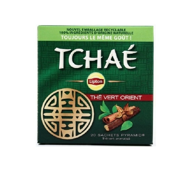 LIPTON GREEN TCHAE TEA – THE VERT ORIENT – 20 PYRAMID BAGS – FLAVOURED CHAI TEA