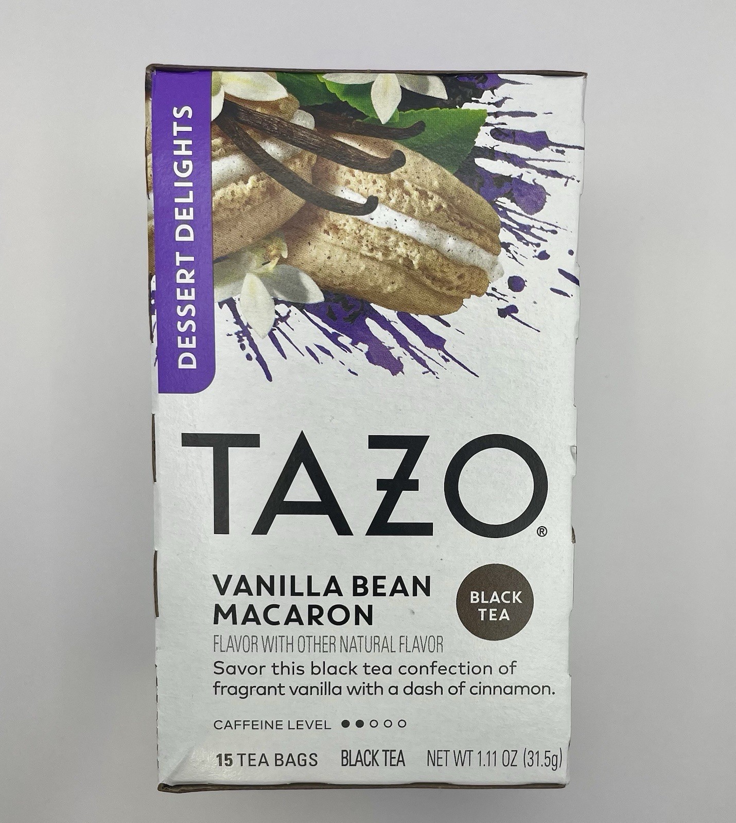 2x Tazo VANILLA BEAN MACARON- 15 Tea Bag Each(Pack of 2)