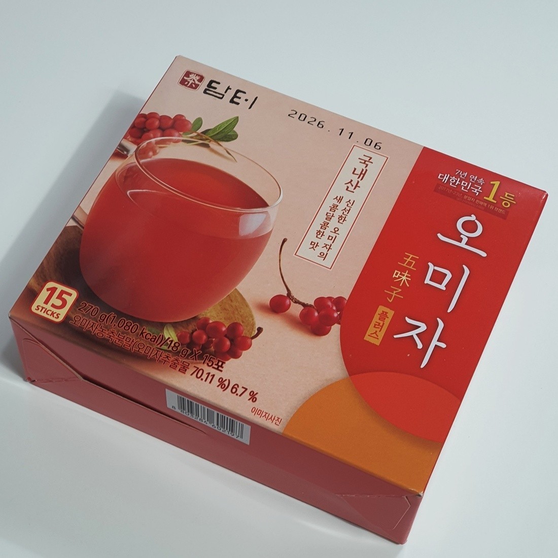 X2 KOREAN Schizandra Fruit Tea Omija Instant Tea (18g x 15) DAMTUH Health Food