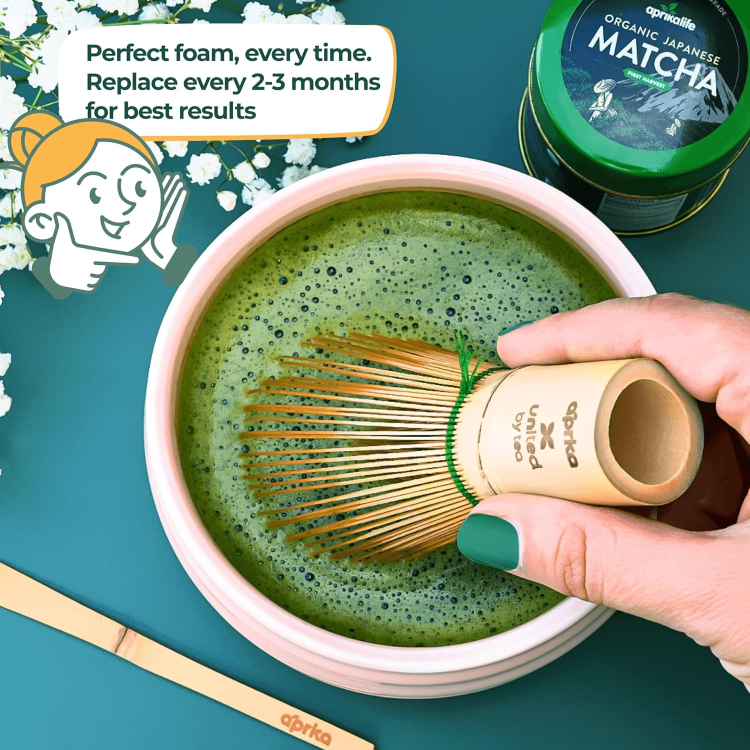 Matcha Whisk – 100 Prong Bamboo Chasen | Traditional Japanese Tea Whisk for Matc