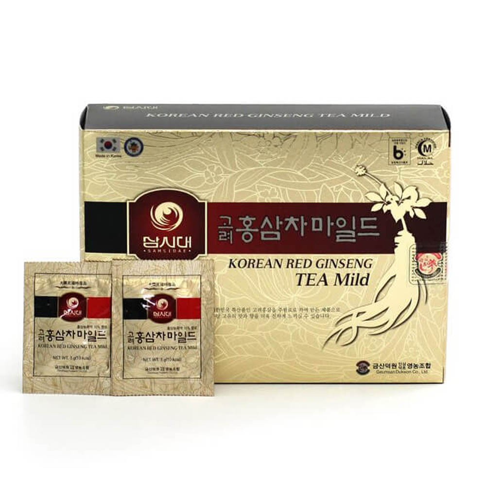 Korean Red Ginseng Tea Mild Natural Energy & Immunity Booster 3×50 Sachets