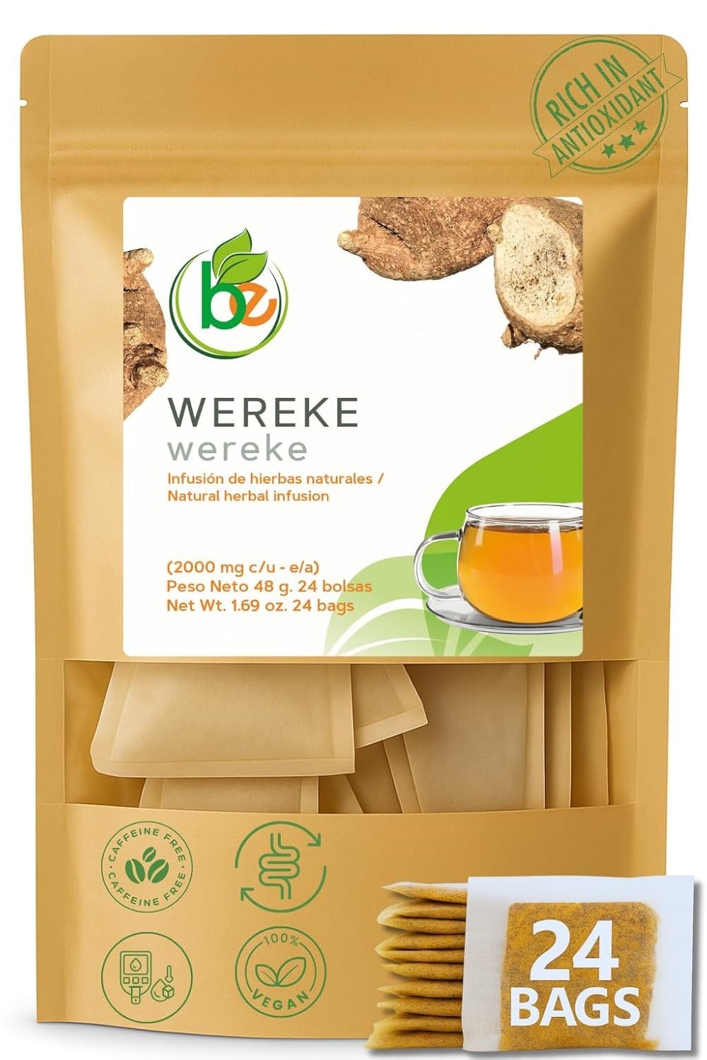 Wereke Te (24 Tea Bags) – 1.69 oz (48g) -by BEXPERTSUSA
