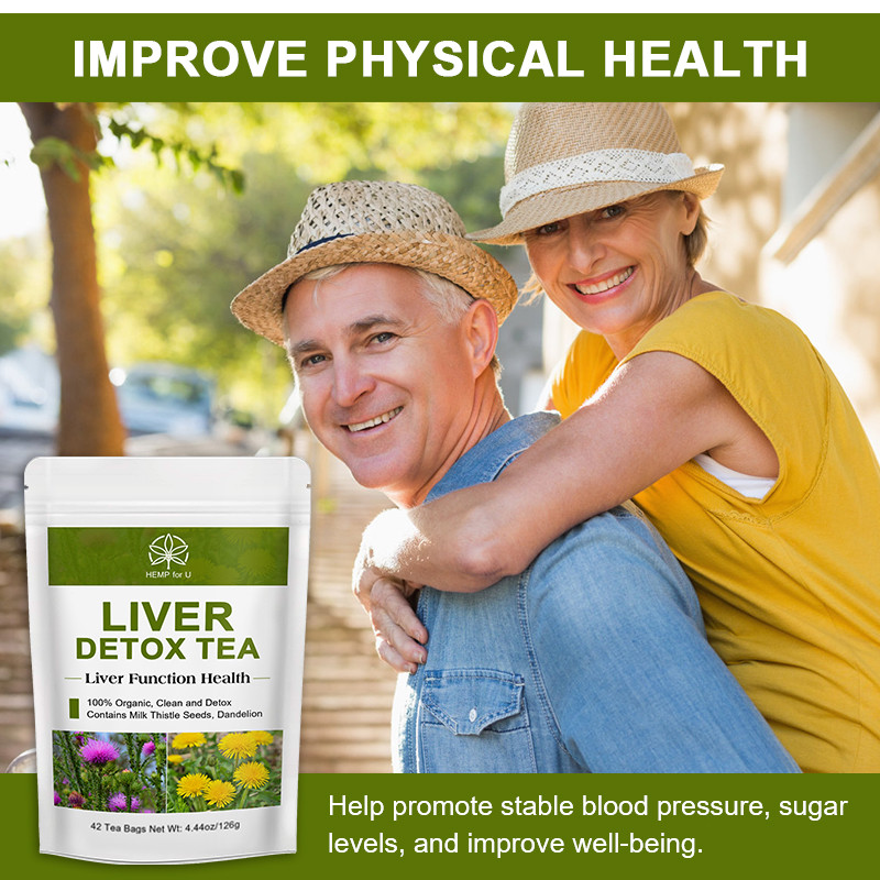 42 Bags Liver Cleanse & Detox Support Liver Detox Tea Herbal Kidney and Pancrea