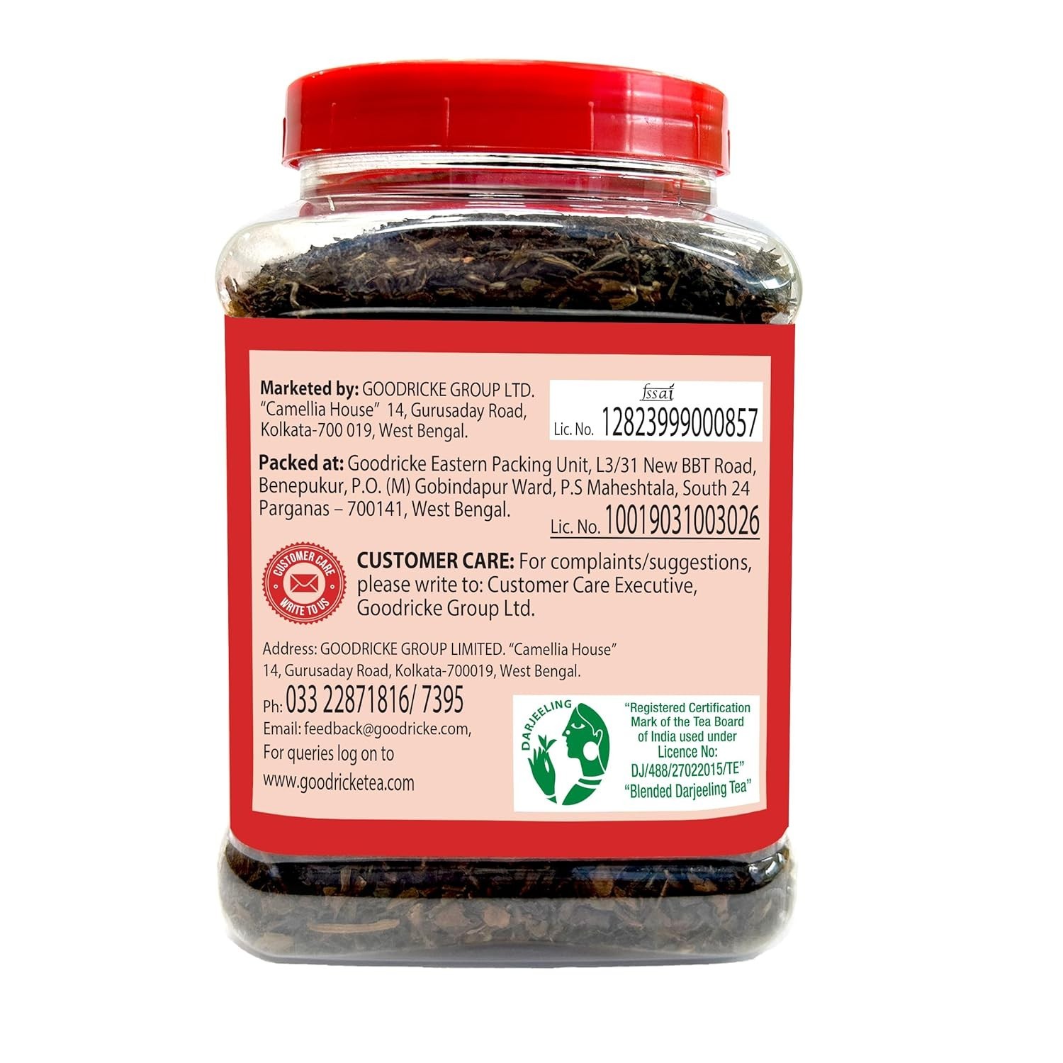 GOODRICKE Roasted Organic Darjeeling Tea 250 g Premium Black Loose Leaves Tea