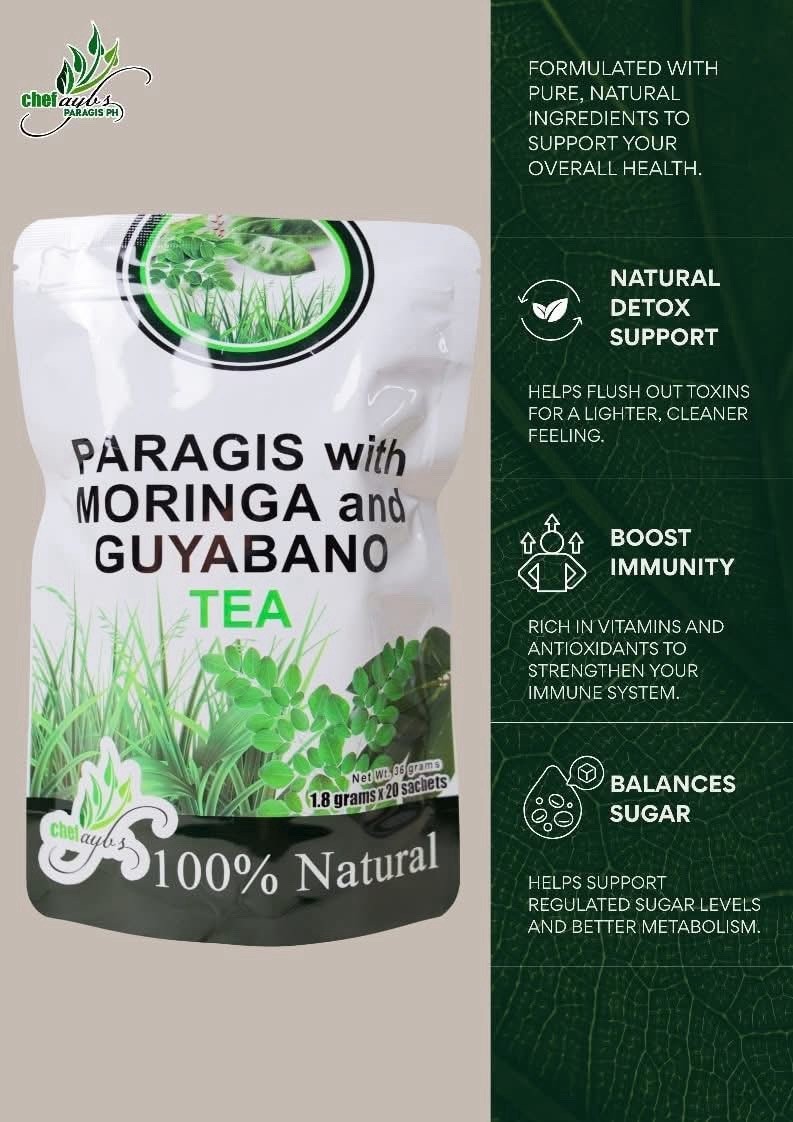 Chef Aybs Paragis Tea with Moringa and Guyabano Chef Ayb’s (20 Tea bags) 2 Pack