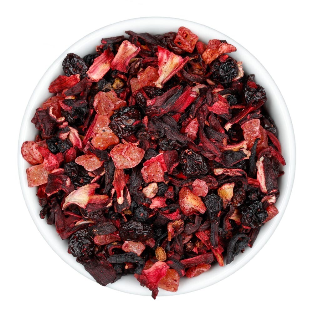 Blackberry Hibiscus Fruit Tea – Herbal Loose Leaf Tisane – Fusion Teas
