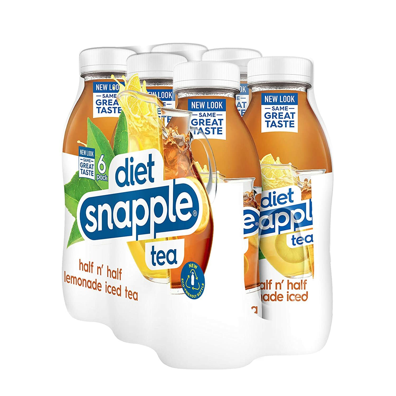 Snapple Zero Sugar Diet Half n’ Half Lemonade Tea 16 oz Bottles (Pack Of 6)