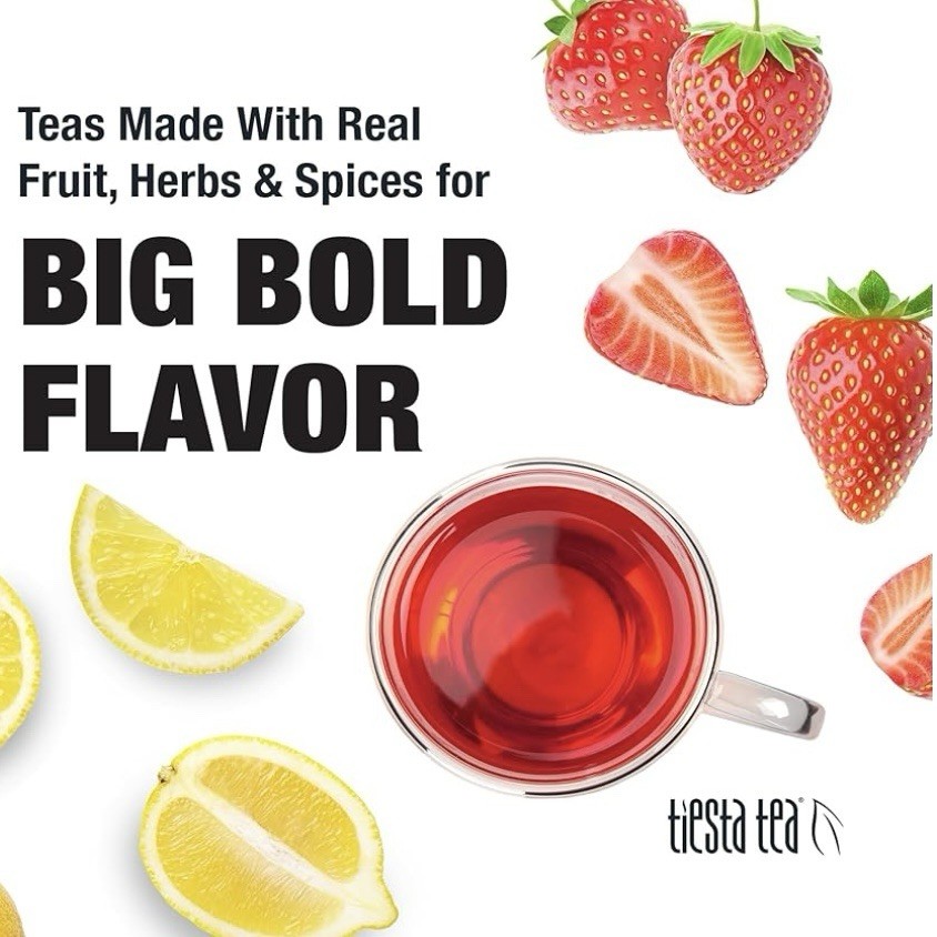 Tiesta Tea Strawberry Lemonade Loose Leaf IMMUNITY Non Caffeinated Hot/Cold 4 Oz
