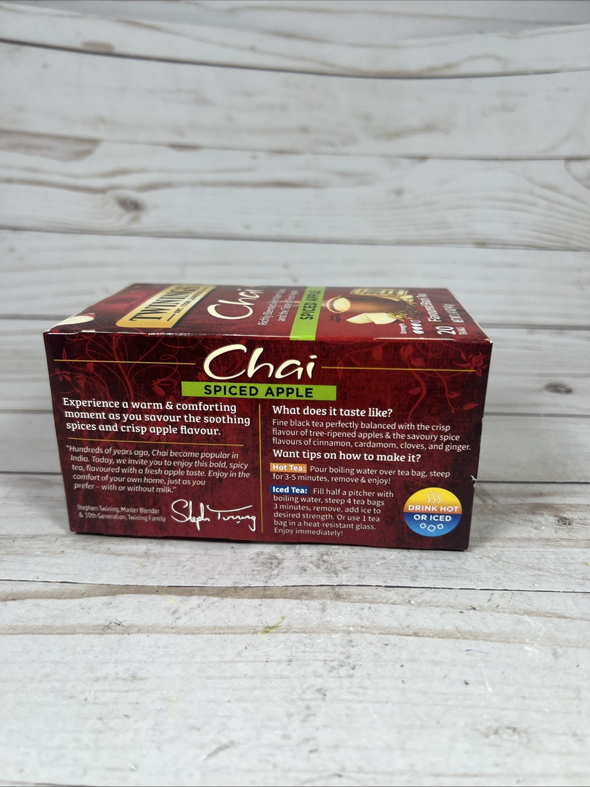 Twinings Chai Black Tea SPICED APPLE 20-Count Bags (2Pack) BB: 4/17/27