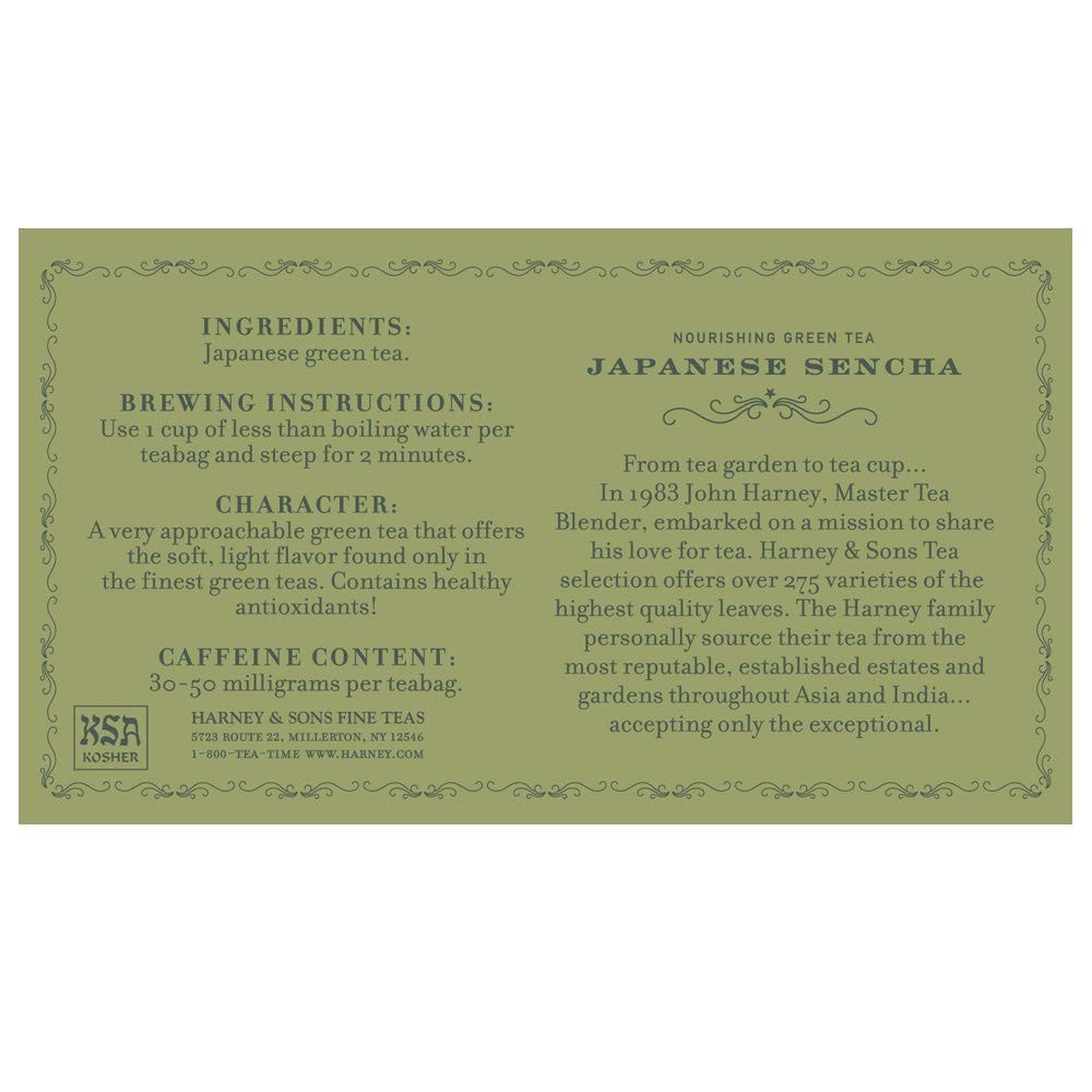 Authentic Japanese Sencha Green Tea – 50 Kosher Tea Bags for Daily Bliss