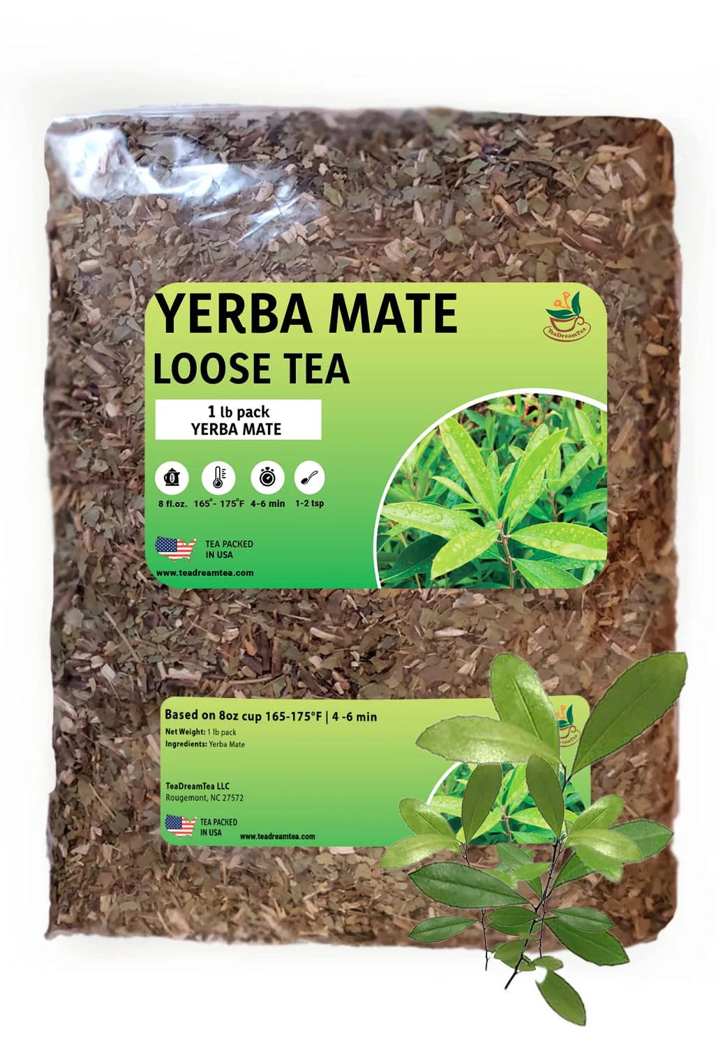 Yerba Mate Loose Leaf Tea 4oz 8oz 1lb Natural Energy Tea TeaDreamTea