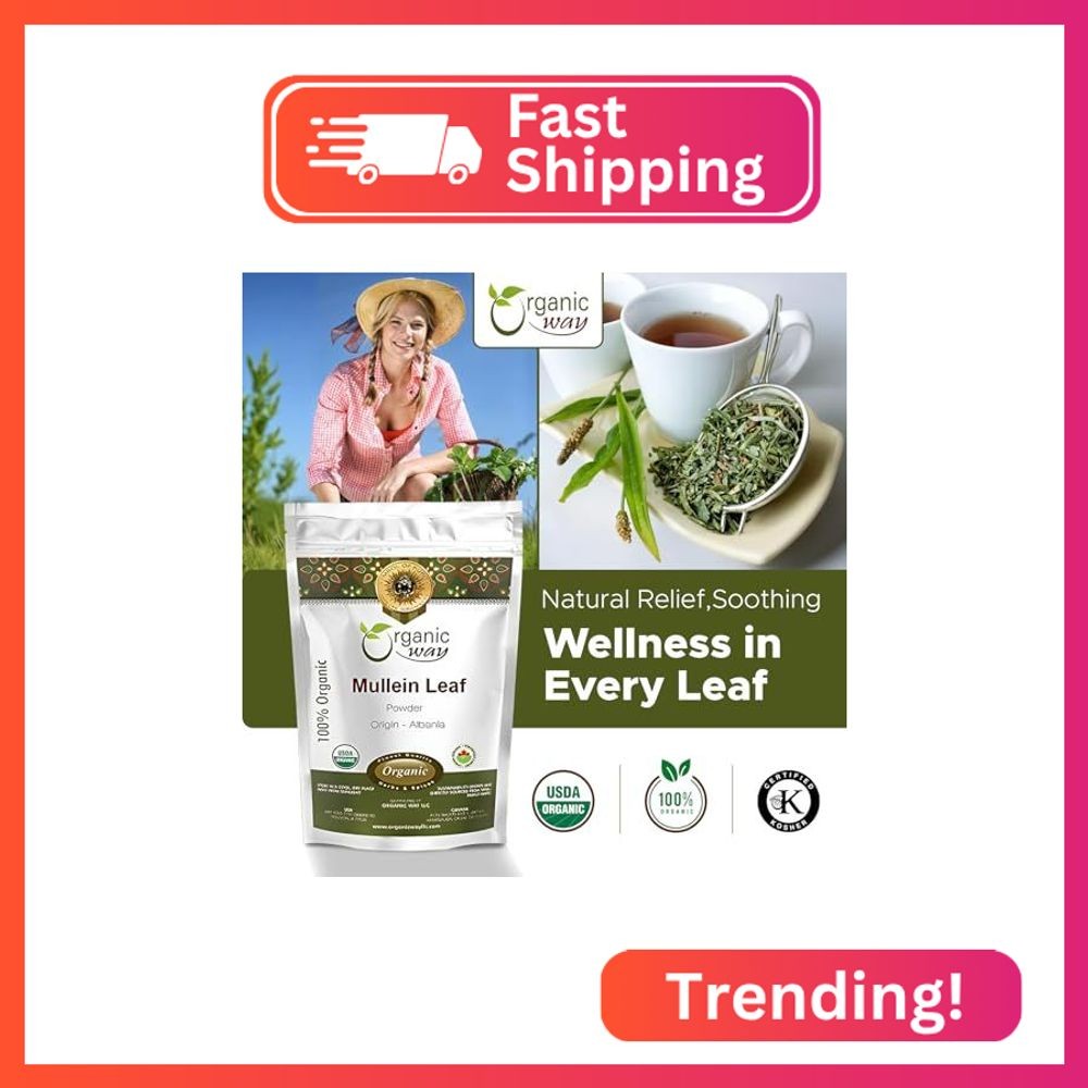 Organic Way Mullein Leaf Powder (Verbascum thapsus) – European Wild-Harvest | Or