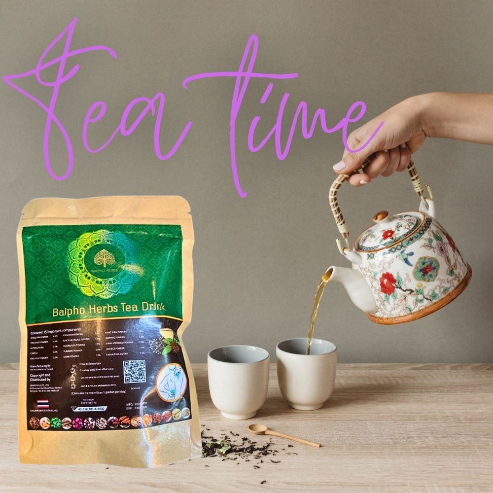 Wellness Herbal Tea Infusion Natural Caffeine-Free Gift Thailand 25 small teabag