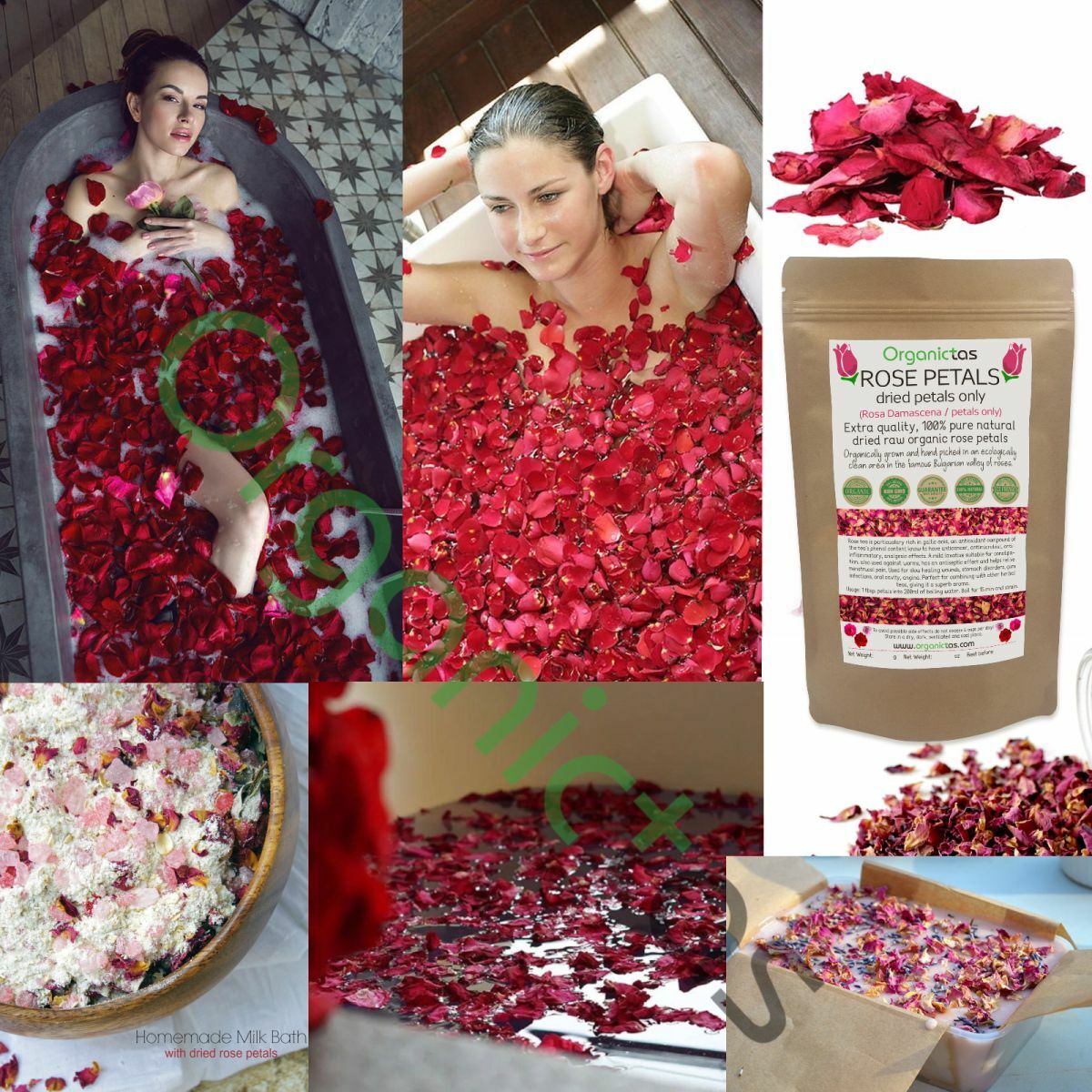 ROSE FLOWER PETALS Tea Organic Edible Infusion Culinary Premium Quality 50/100g