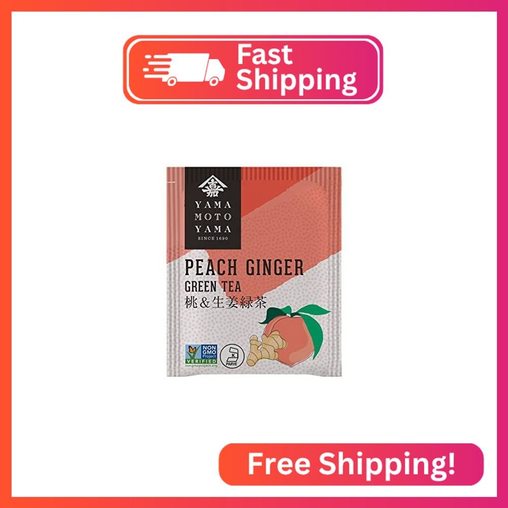 Yamamotoyama Peach Ginger Green Tea, 18 bags