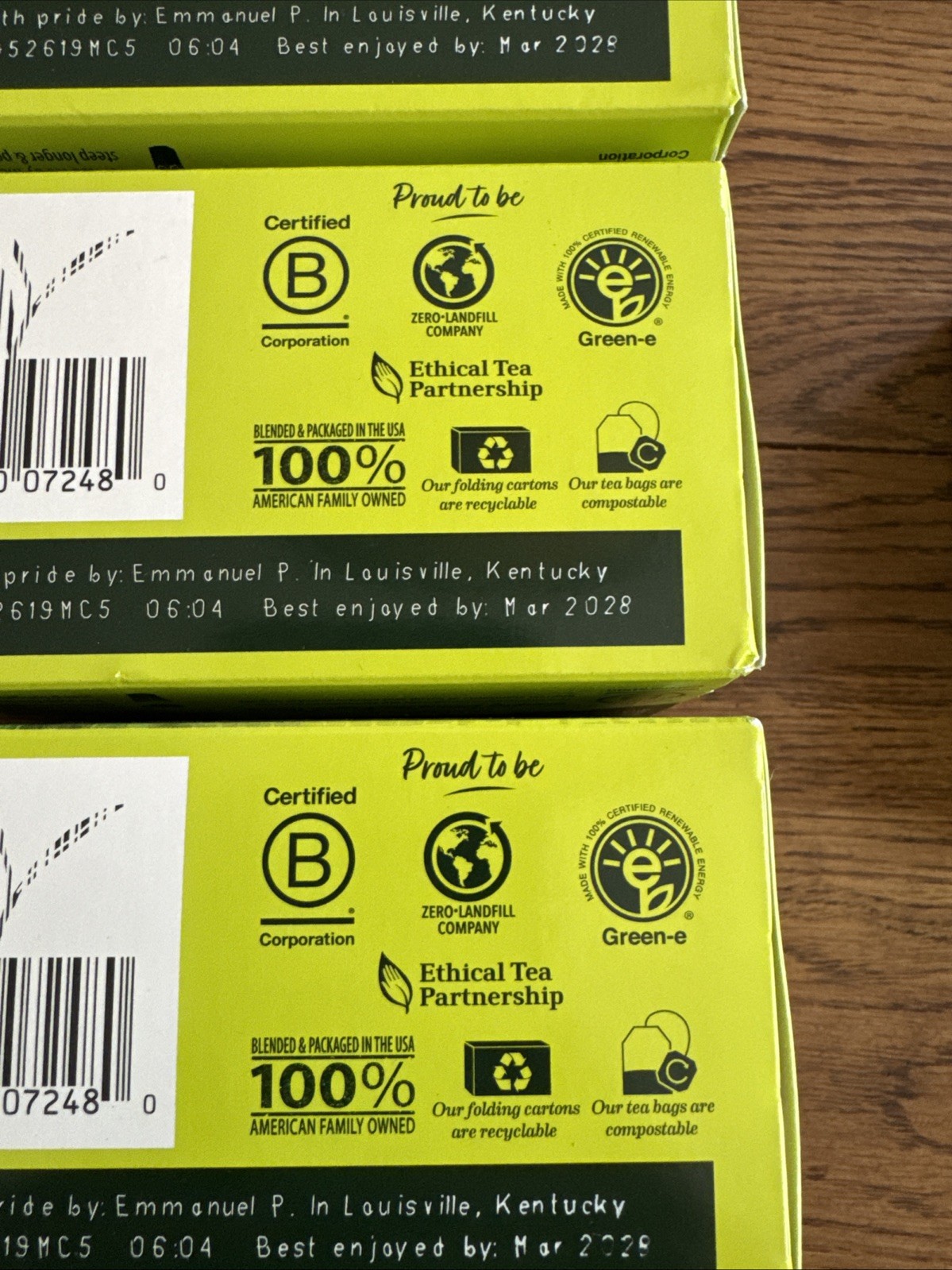 Bigelow Organic Decaf Green Tea 240 Tea Bags – 6 Packs of 40 Count Exp 5/27+