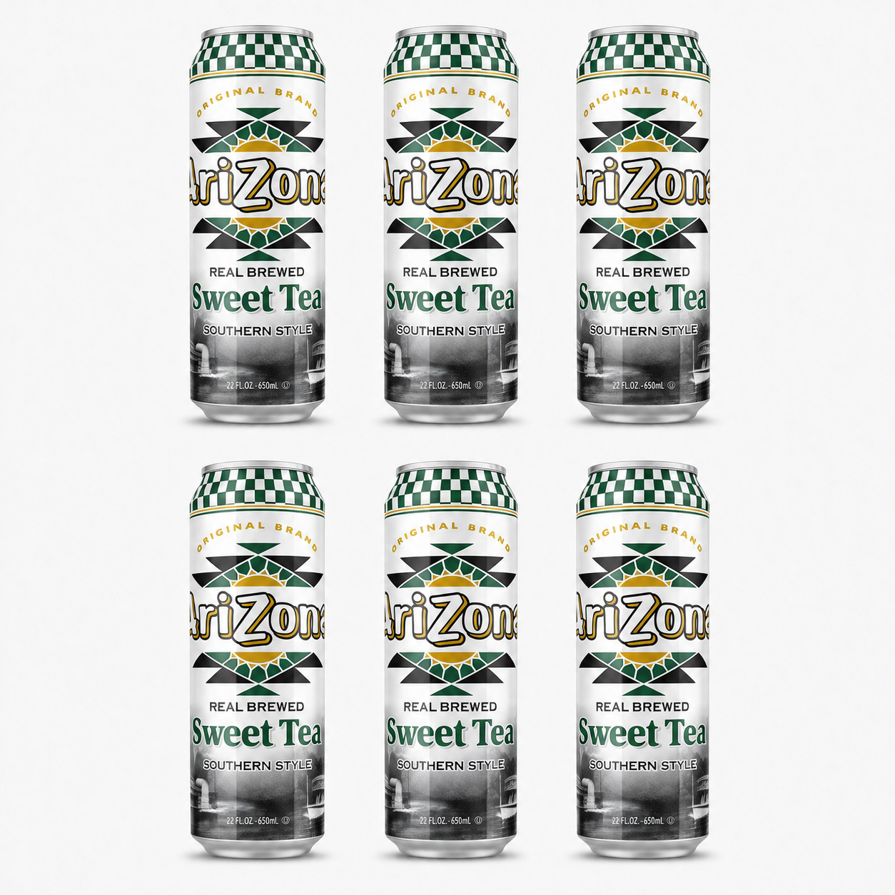 AriZona Sweet Tea 22 fl oz Cans 6 Pack Ready to Drink Tea Beverage New