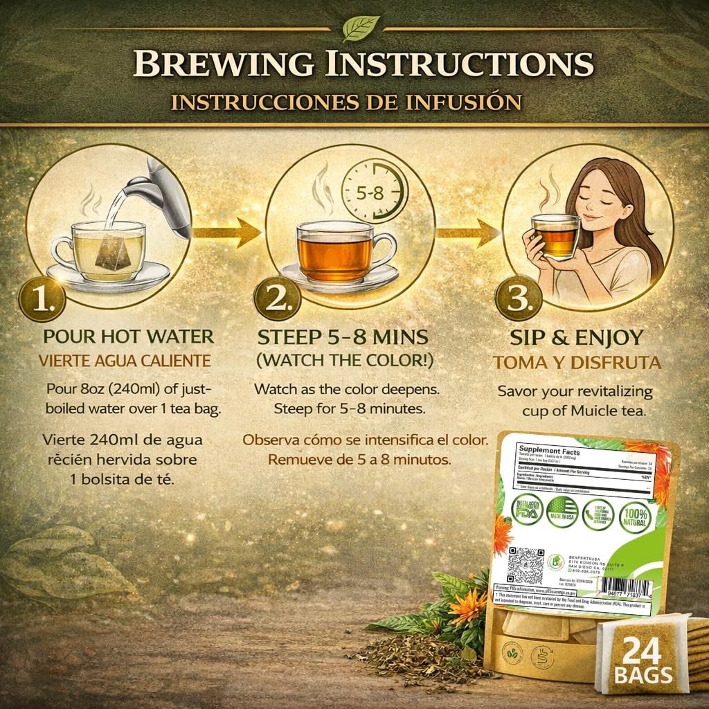 Muicle (Mexican Honeysuckle) Herbal Tea – 24 Tea Bags by BEXPERTSUSA Visit the B