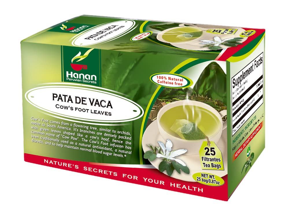 Pata De Vaca Bauhinia Tea 25 Count Caffeine Free Herbal Tea Individual Bags