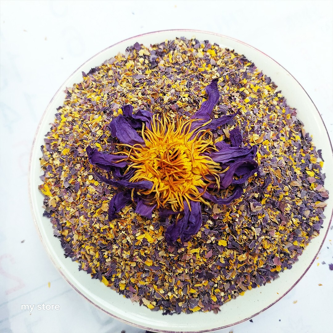 50g Blue Lotus Tea Cut Dried 100% Organic Nymphaea Caerulea Natural Herbal Tea