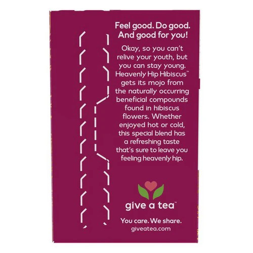 Heavenly Hip Hibiscus Tea Bags 24 Bags by Now Foods