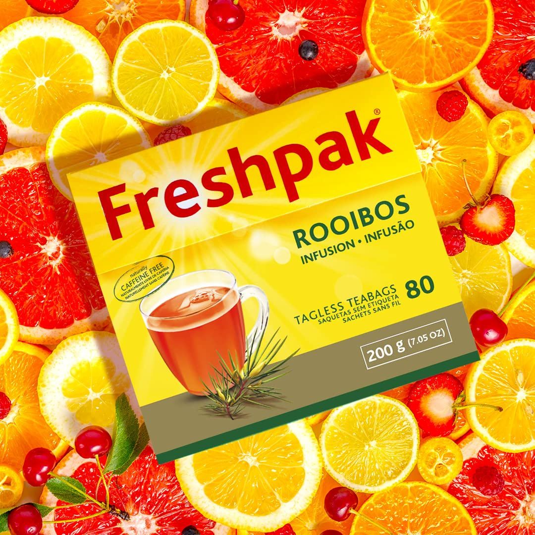Freshpak® Rooibos Tea | 80 Tagless Teabags | Packed at Source in South Africa |