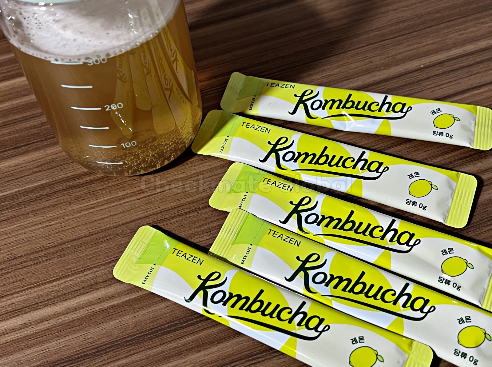 TEAZEN Kombucha Lemon 30 Sticks | Sugar-Free Prebiotic