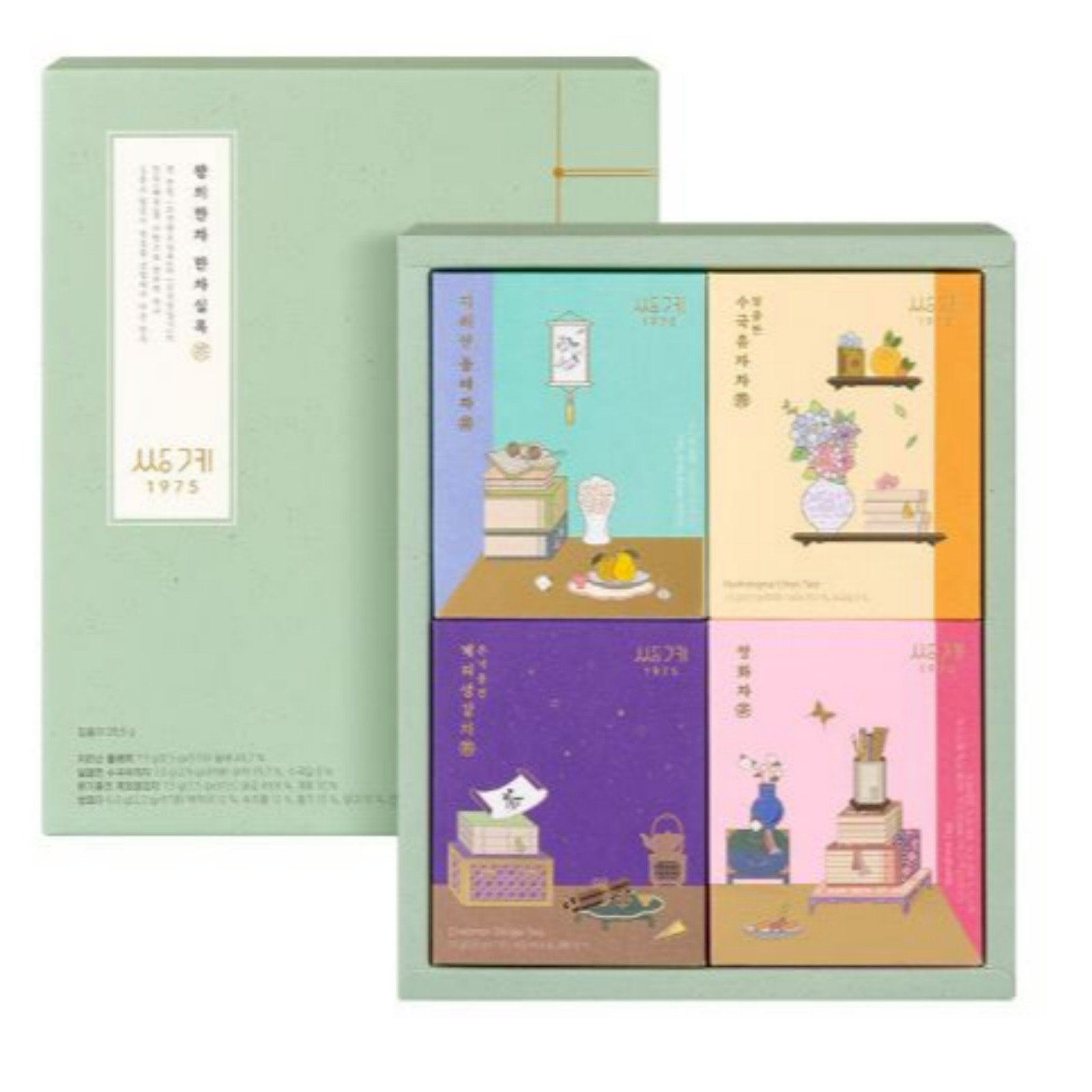 Ssanggye Korean Traditional Tea Rich Taste 4 Type x 3EA Health Premium Tea Set
