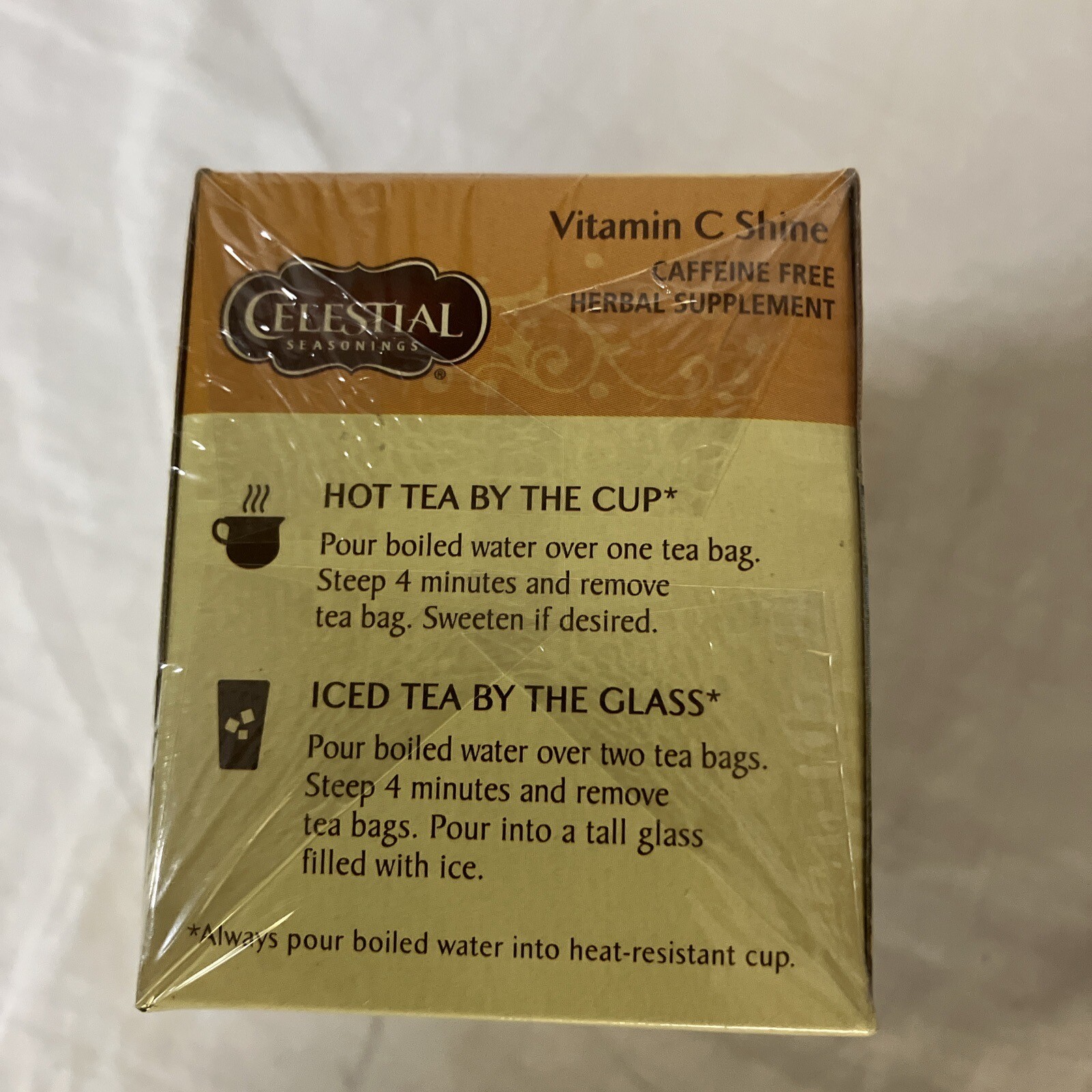 Lot of 2 Celestial Seasonings Vitamin C Shine 20 Tea Bags Each BB 7/24/25 FS!