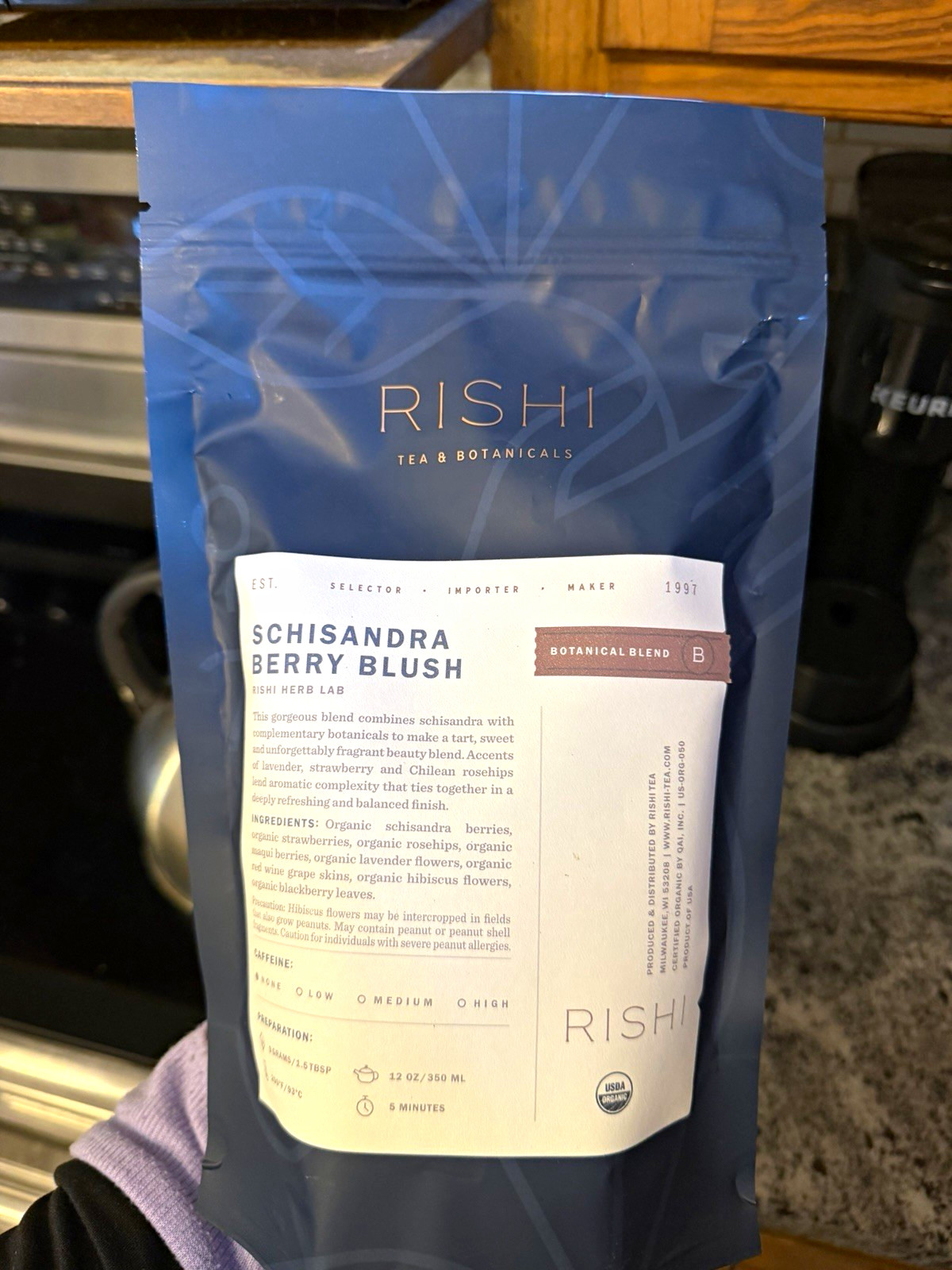 Rishi Schisandra Berry Blush Loose Leaf Botanical Tea, USDA Organic