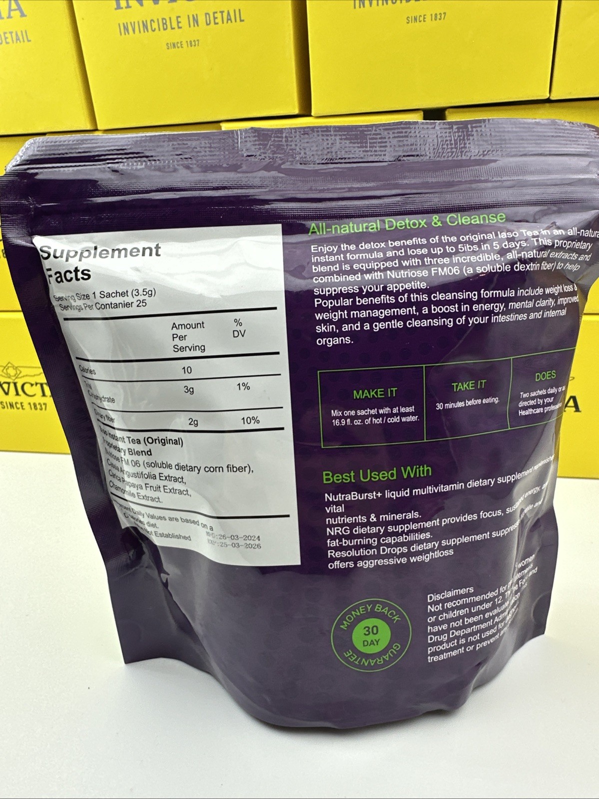 Iaso Tea Instant Gentle Detox 25 Sachets 3/2026