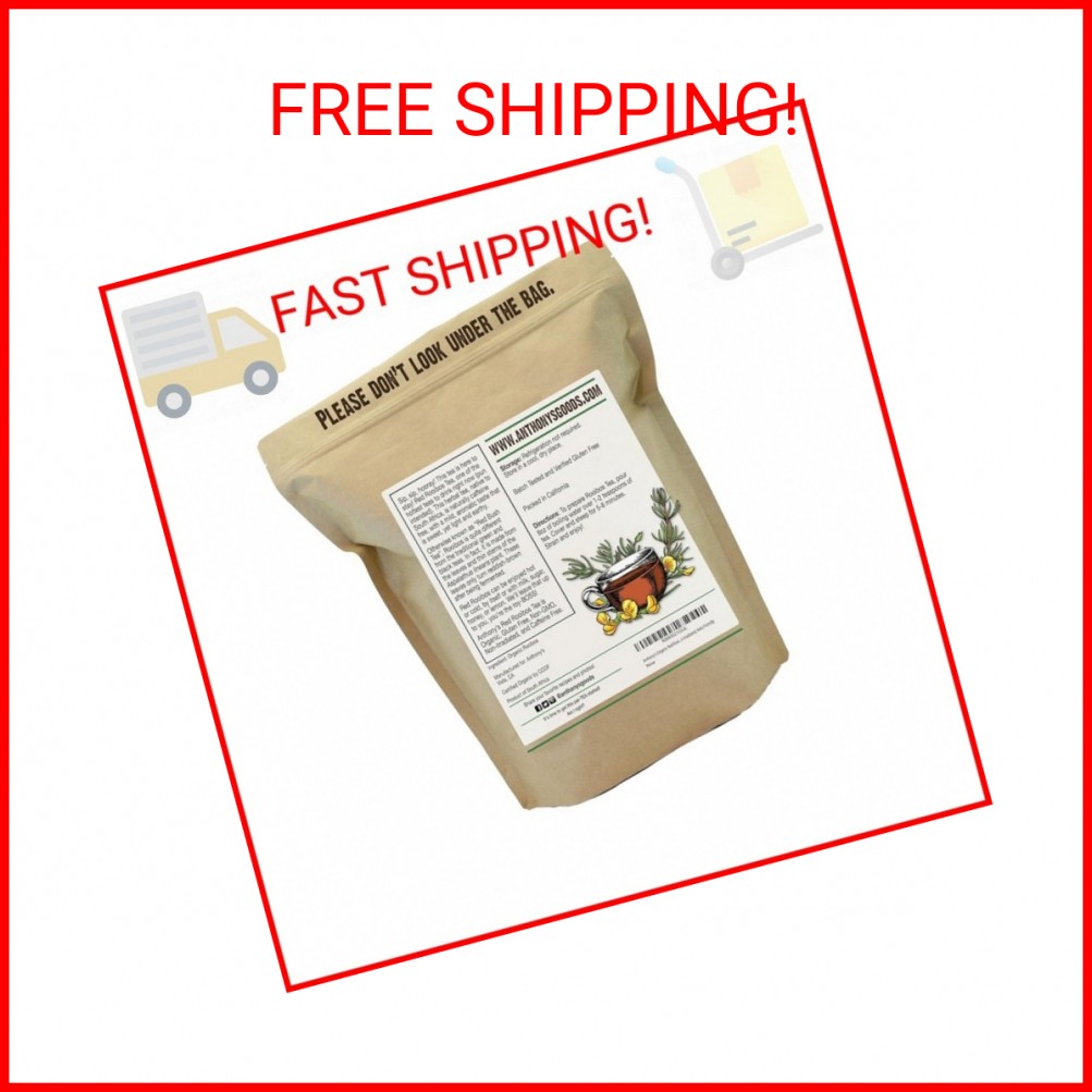 Anthony’s Organic Red Rooibos Loose Leaf Tea, 1 lb, Gluten Free, Non GMO, Non Ir