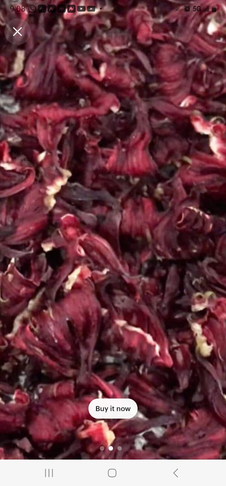 Hibiscus Flower Organic Dried Cut ~ Hibiscus Sabdariffa ~ 100% Premium