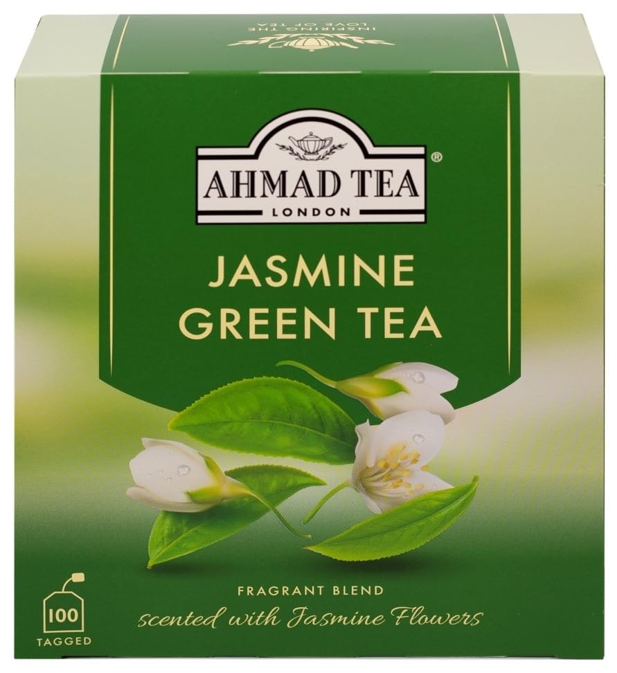 Jasmine Green Tea, Tagged Teabags without envelopes, 100 Count