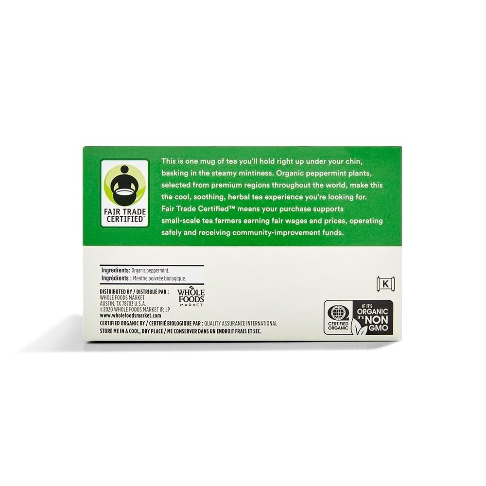 40 Count USDA Organic Peppermint Tea – Refreshing & Relaxing Herbal Brew