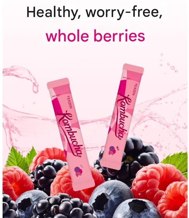TEAZEN Kombucha Berry 5g x 30pcs Low Calorie 0% Sugar Prebiotics Korean Drink
