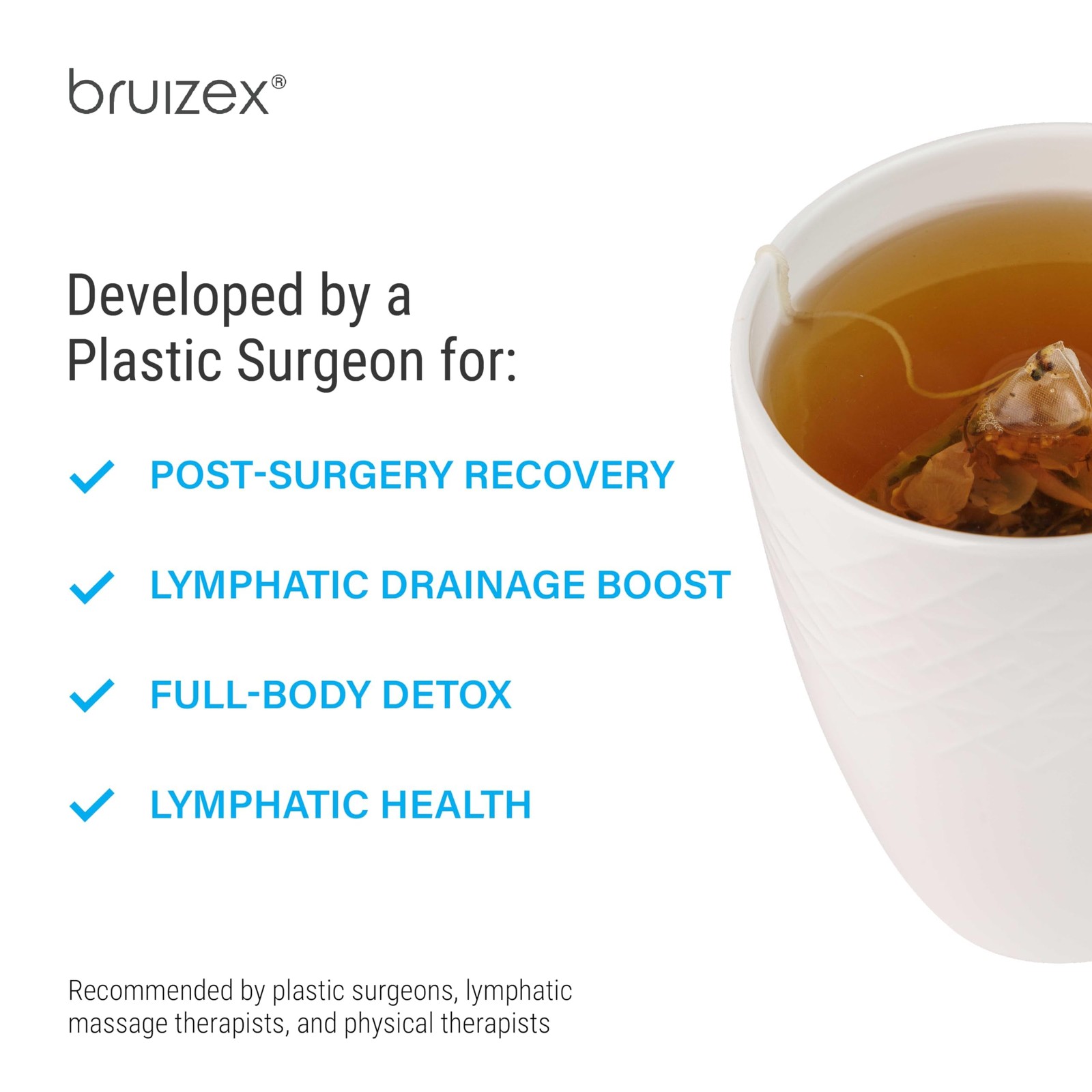 Bruizex Lymphatic Natural Herbal Tea, Lymphatic Drainage, Ginger Blend for Ly…
