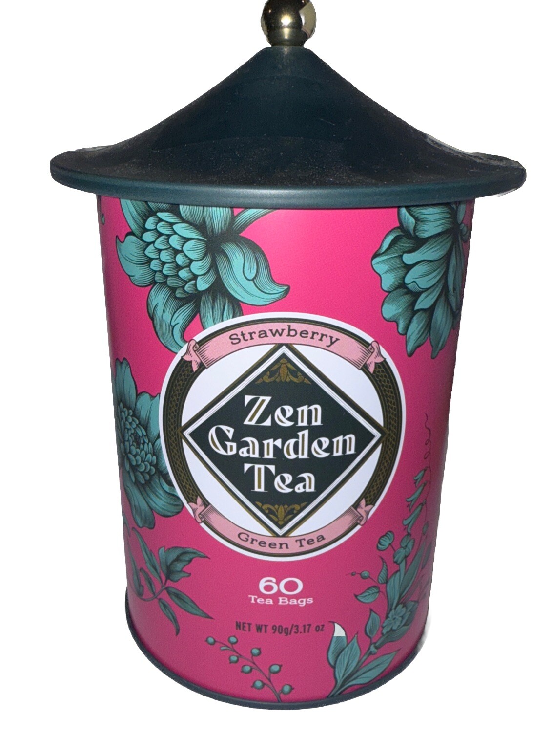 Pagoda Strawberry 🍓 Zen Garden Tea – 🍓 Green Tea 60 Bags BB 07/2027