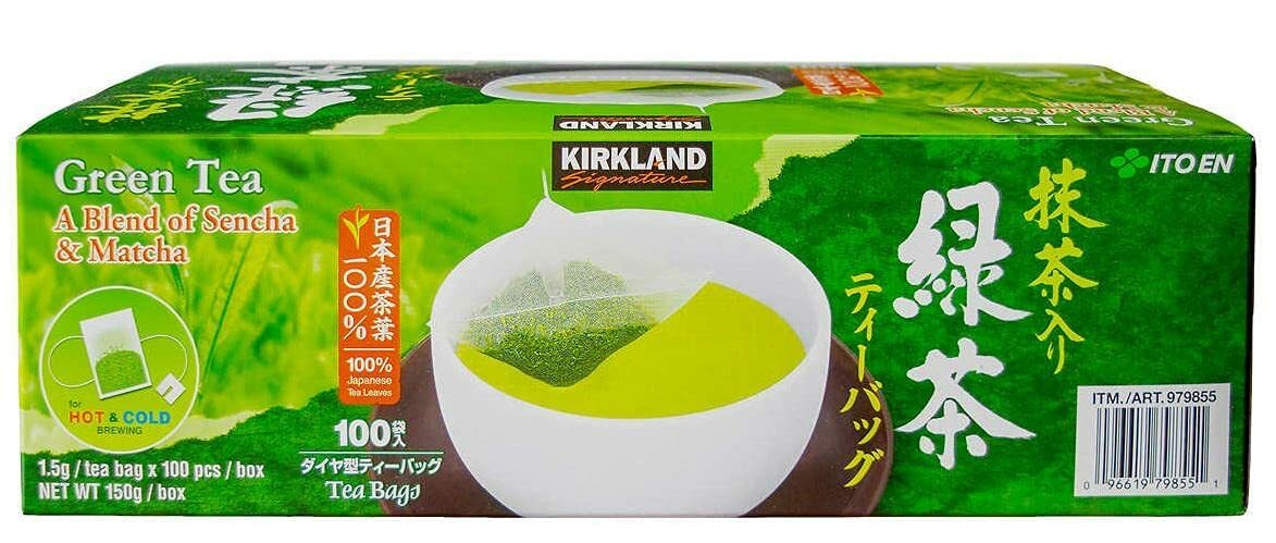 Kirkland Sign ITO EN Matcha Sencha Blend 100% Japanese Green Tea Leaves 100 Bags