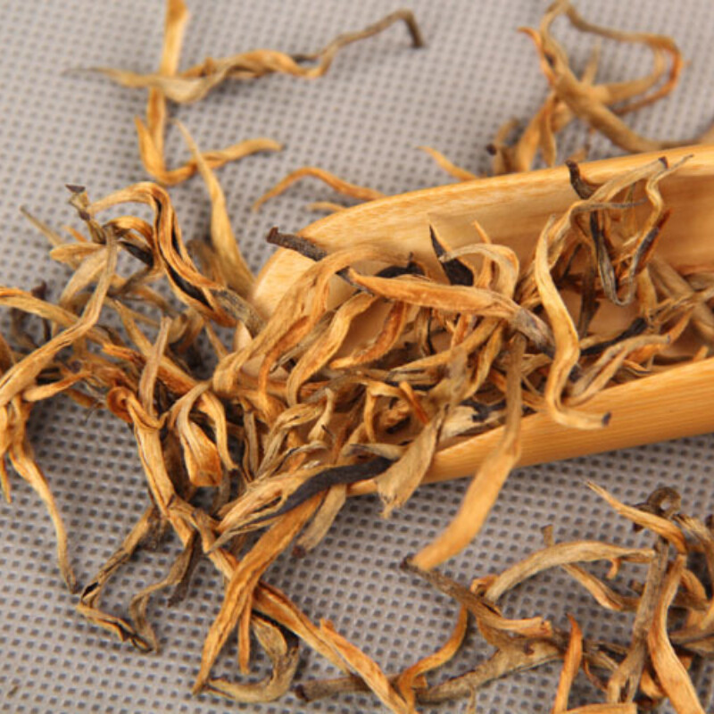 Dian Hong Black Tea Yunnan Gold Wire Spring Bud Tea Premium Loose Leaf Healthy