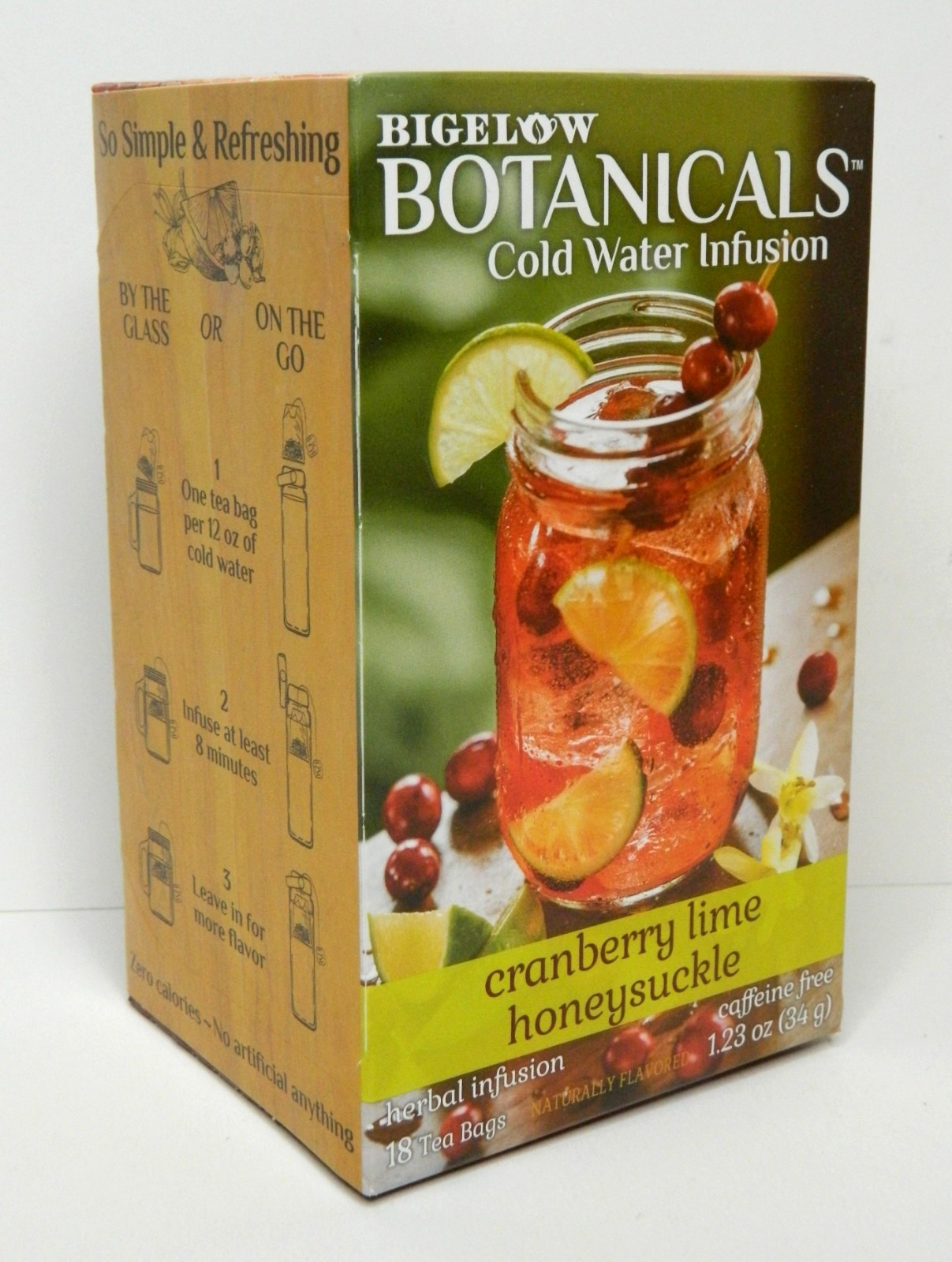 6 Bigelow Botanicals Cold Water Infusion Tea CRANBERRY LIME HONEYSUCKLE BB 6/26