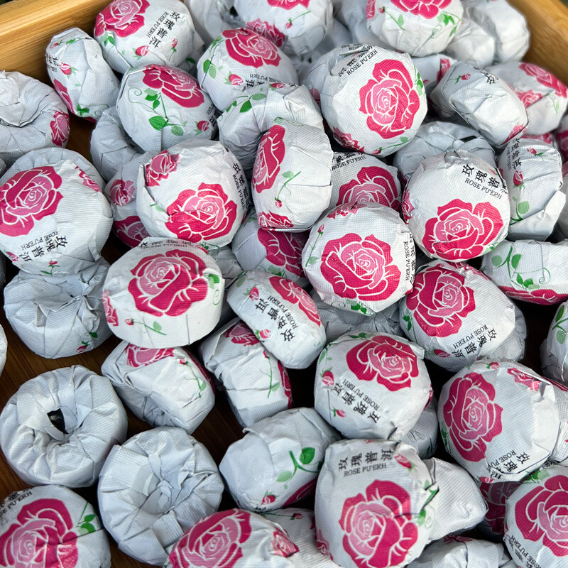 Yunnan Puer Tuo Red Rose Pu Erh Flower Flavor Mini Tuocha Ripe Pu’er Tea 500g